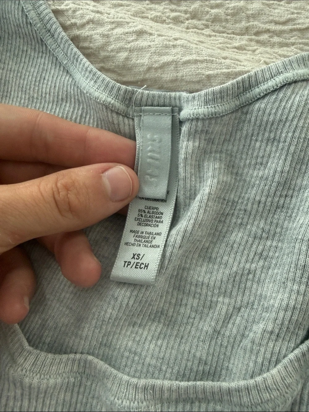 SKIMS Ribbed Scoop Tank - Light Gray - Picture 2 of 2